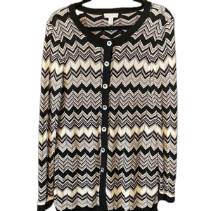 Charter Club Petite Chevron Pattern Button-Down Cardigan Sweater